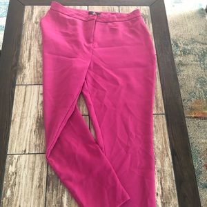 Hot Pink straight-leg casual pant